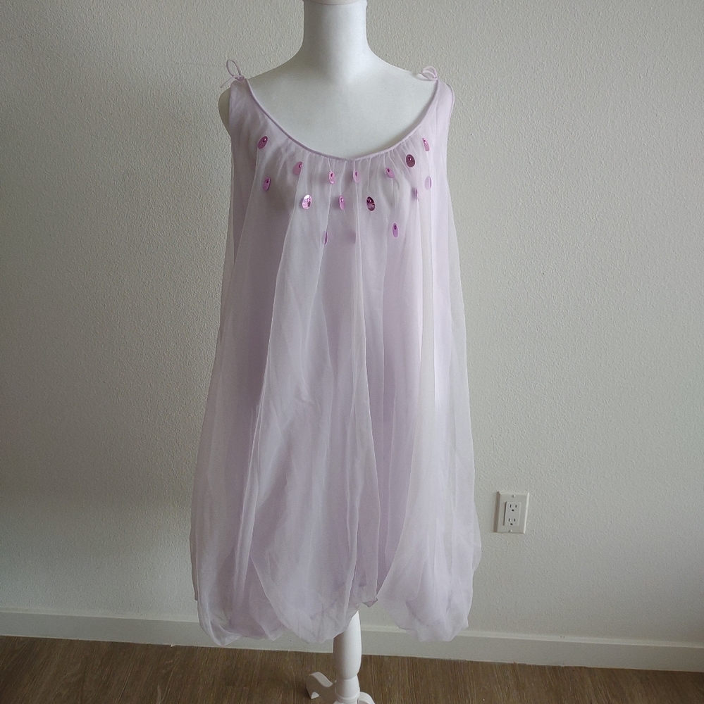 Vintage 60's mod lilac babydoll M